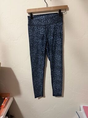 ZYIA Navy Blue Leopard Print Leggings